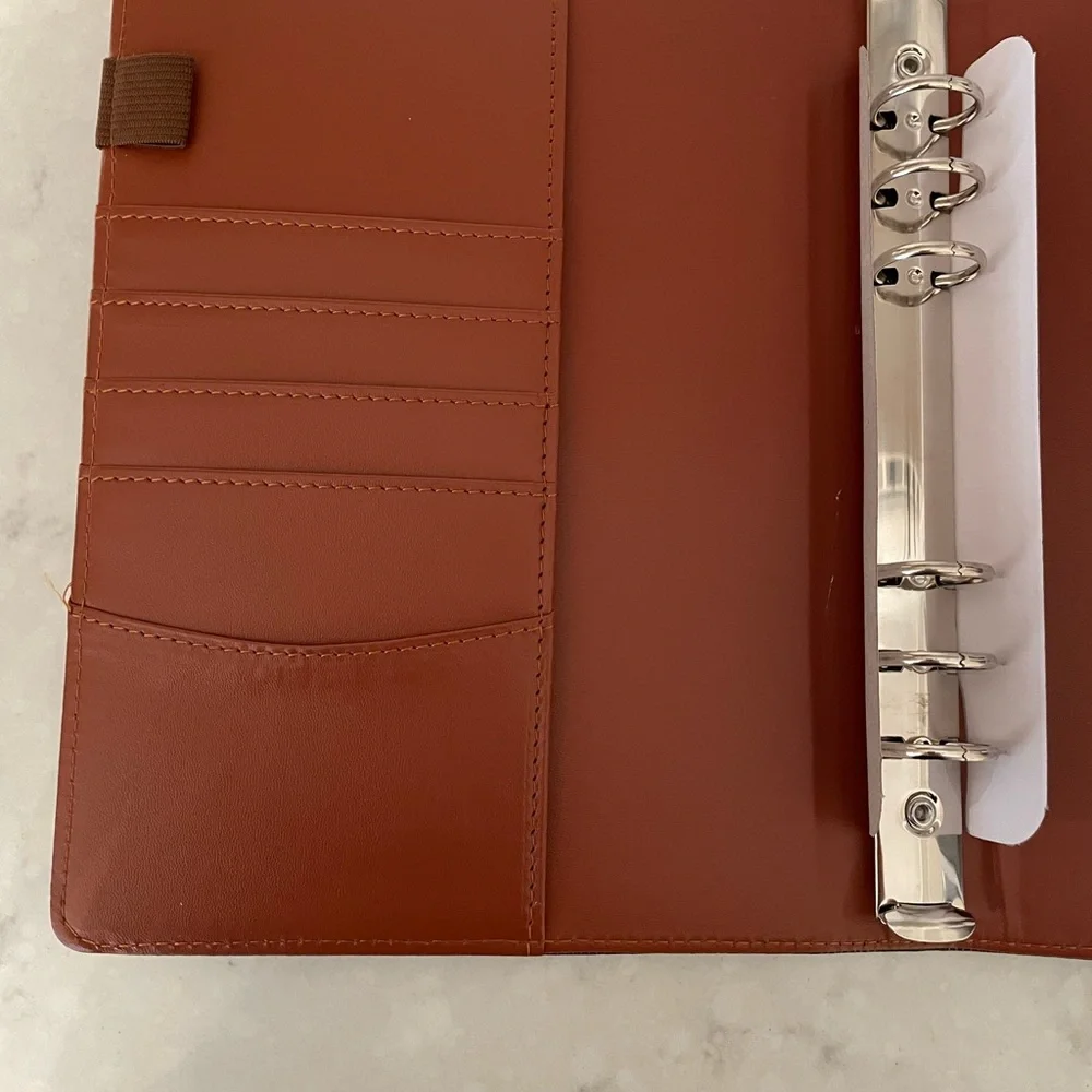 A5 checkered journal notebook Brown/Brown - Picture 2 of 3